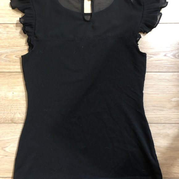 SOLD-Used Express black blouse shirt-small - Picture 5 of 6